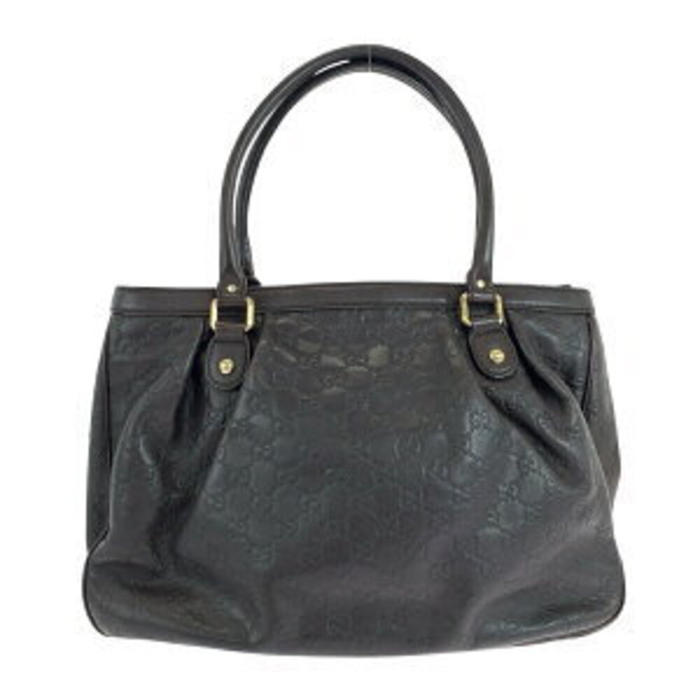 Gucci tote shoulder Black leather Sukey ssima bag